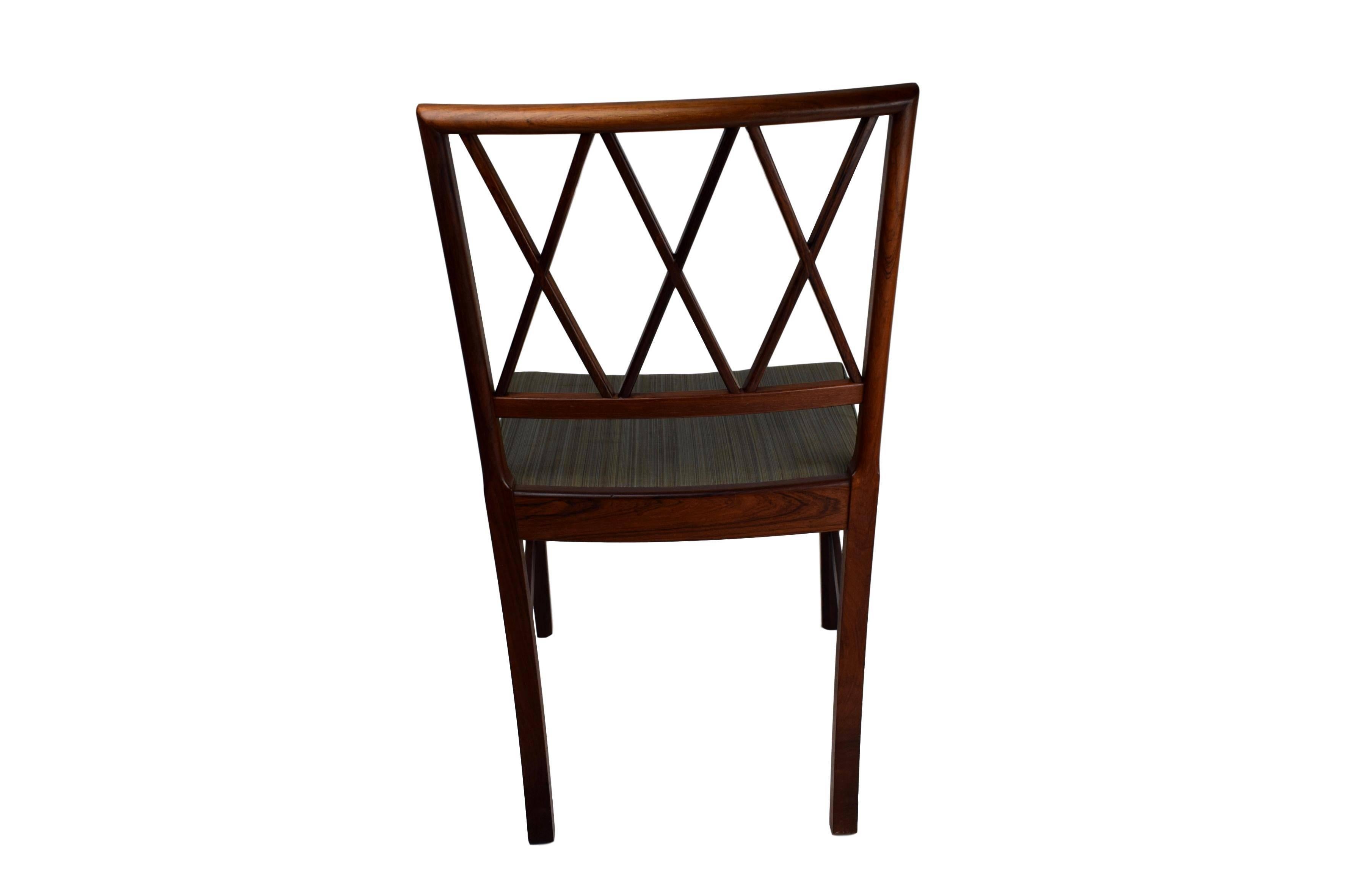 Danish Three Early Midcentury Rosewood Dining Chairs by Ole Wanscher, A.J. Iversen