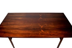 Midcentury Rosewood Desk by Jens Risom with Y-Handles and Adjustable Legs
