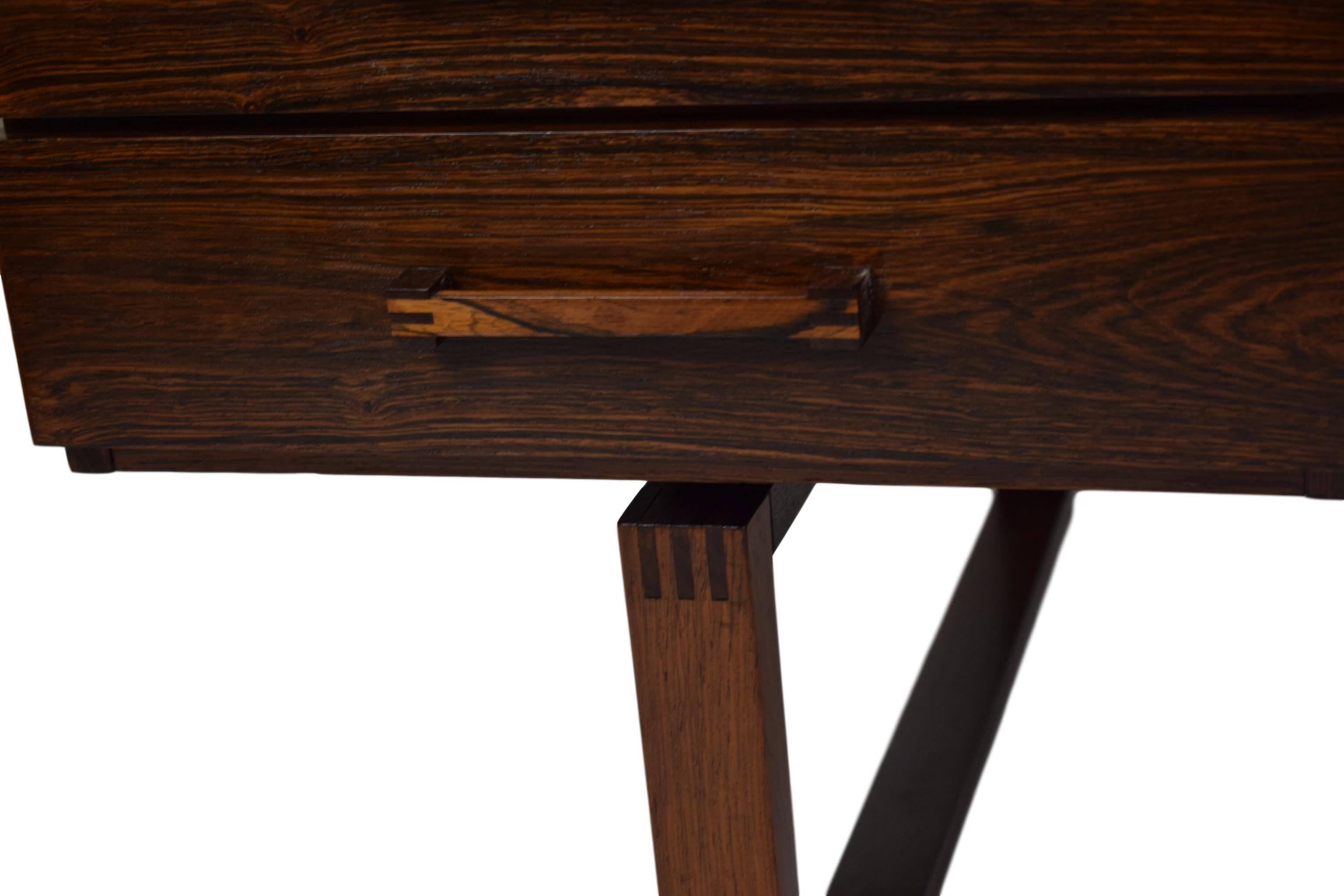 Danish Midcentury Six-Drawer Rosewood Desk by Henning Jensen & Torben Valeur For Sale 1