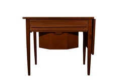 Danish Midcentury Sewing Table with Drop-Leaf by Johannes Andersen, Teak