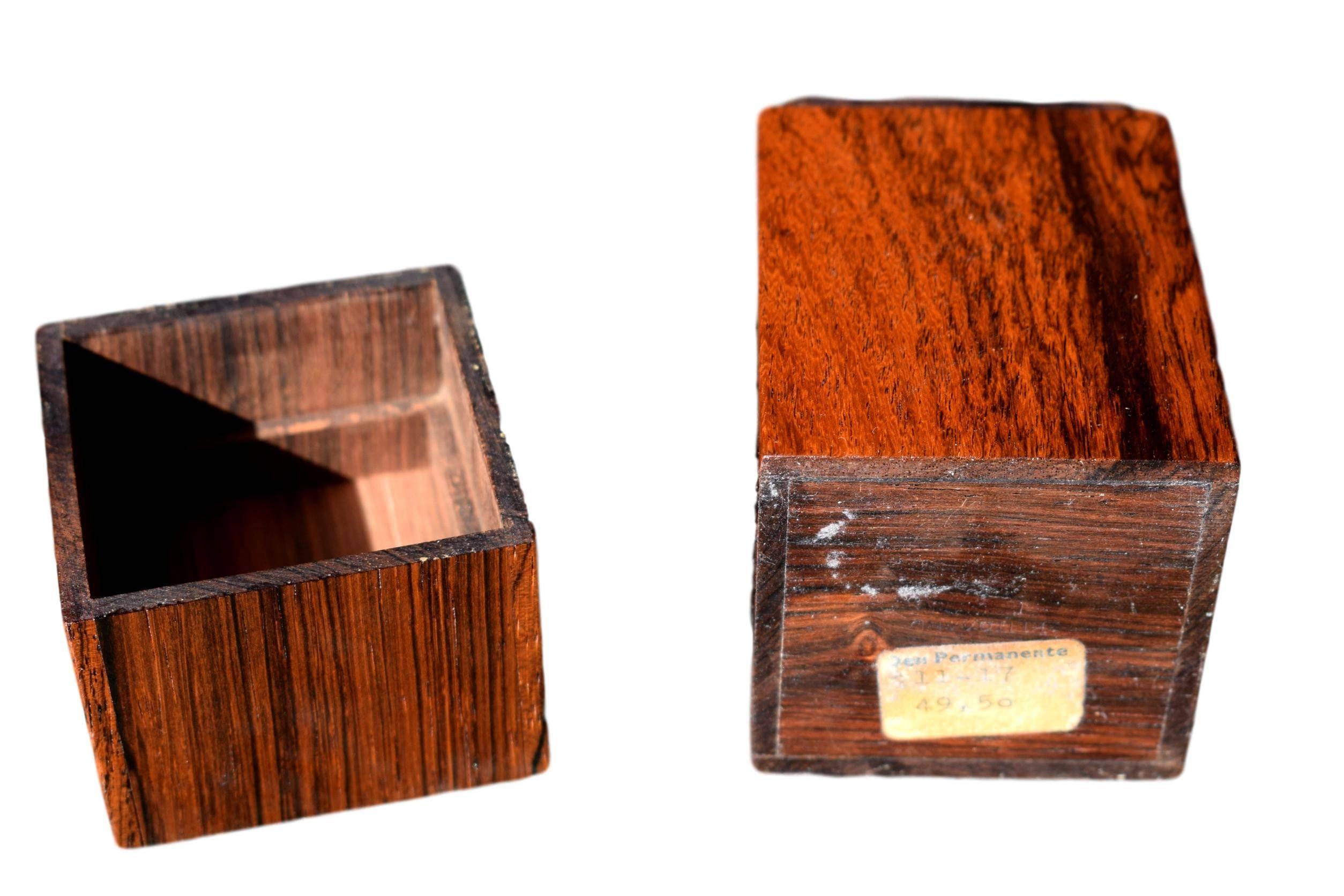 Danish Midcentury Rosewood Box by Alfred Klitgaard with Enamel by Bodil Eje In Good Condition For Sale In Denmark, DK