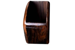 Midcentury Bog Oak Table Organizer with Silver Inlays, as Sterling, Denmark