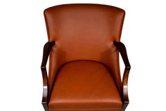 Early Danish Midcentury Aniline Leather Armchair Ole Wanscher, A.J. Iversen