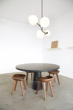 Mangiarotti, Eros, Round Table, Black Marquina Marble