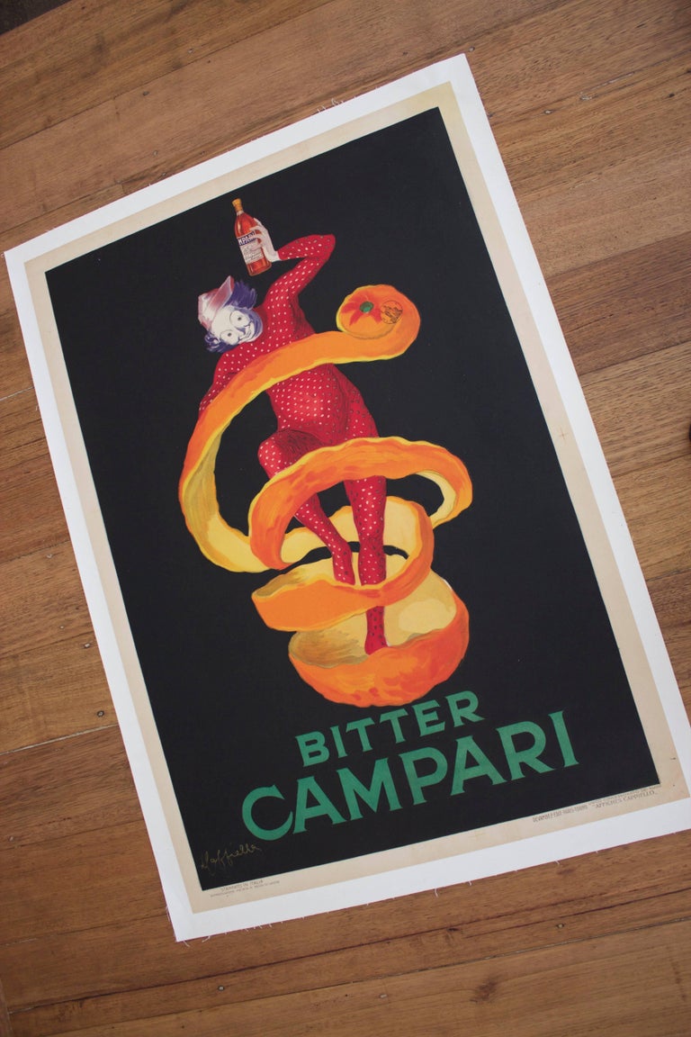 Italian Original Vintage Poster Bitter Campari Spiratello Leonetto Cappiello, 1921