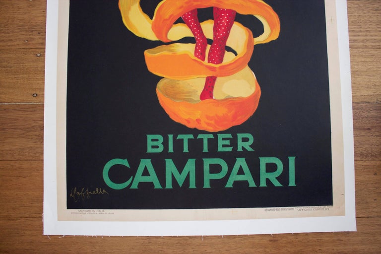 Original Vintage Poster Bitter Campari Spiratello Leonetto Cappiello, 1921 In Excellent Condition In Melbourne, Victoria