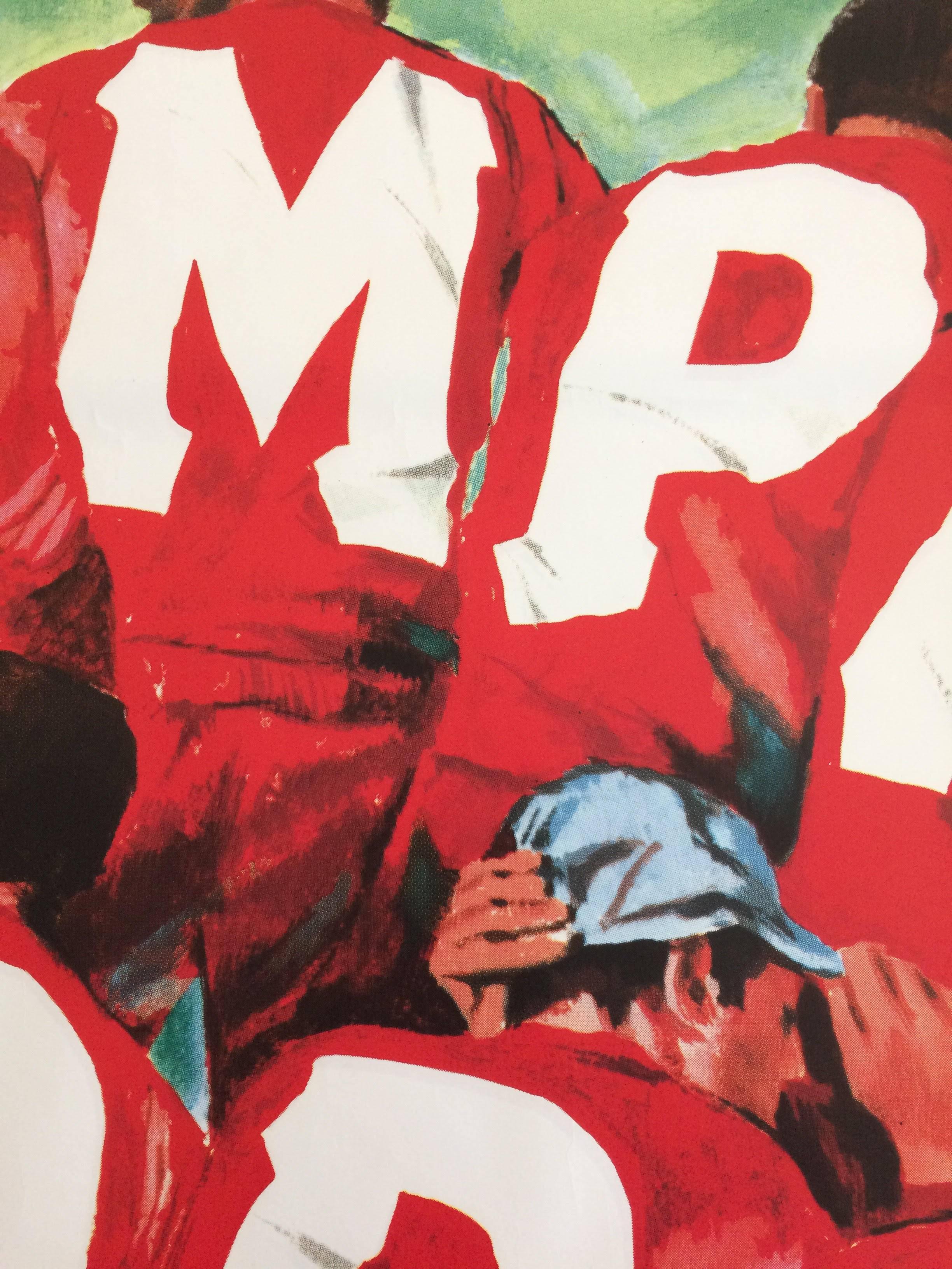 Affiche vintage d'origine Campari Soda, Vince La Sete, Football, Soccer Pijoan Excellent état - En vente à Melbourne, Victoria