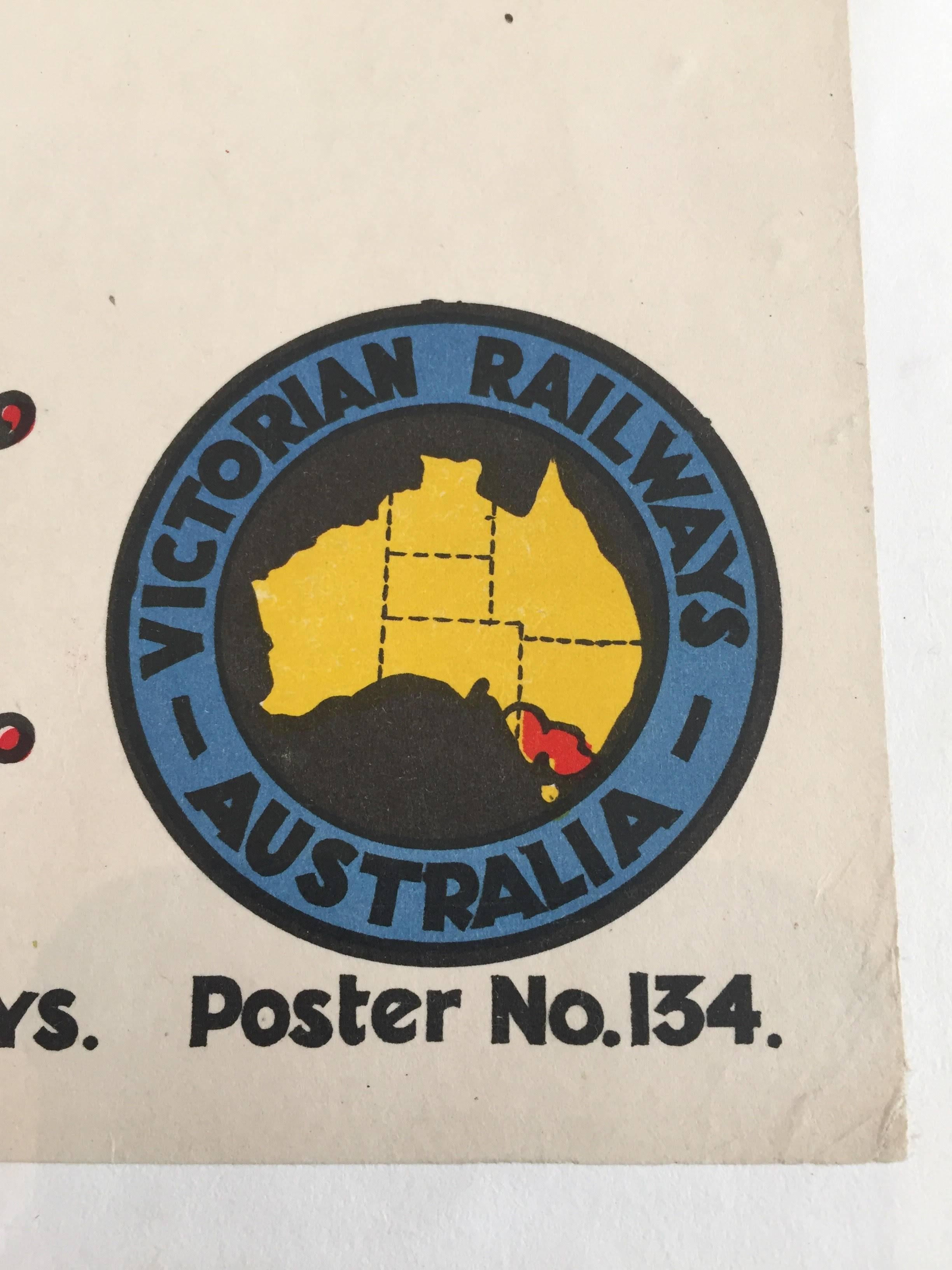 19th Century Original Vintage Poster Australia Trompf 1924 