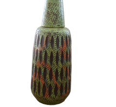Green MCM Pair Ceramic Table Lamps in Style of Gordon Martz for Marshall Studios