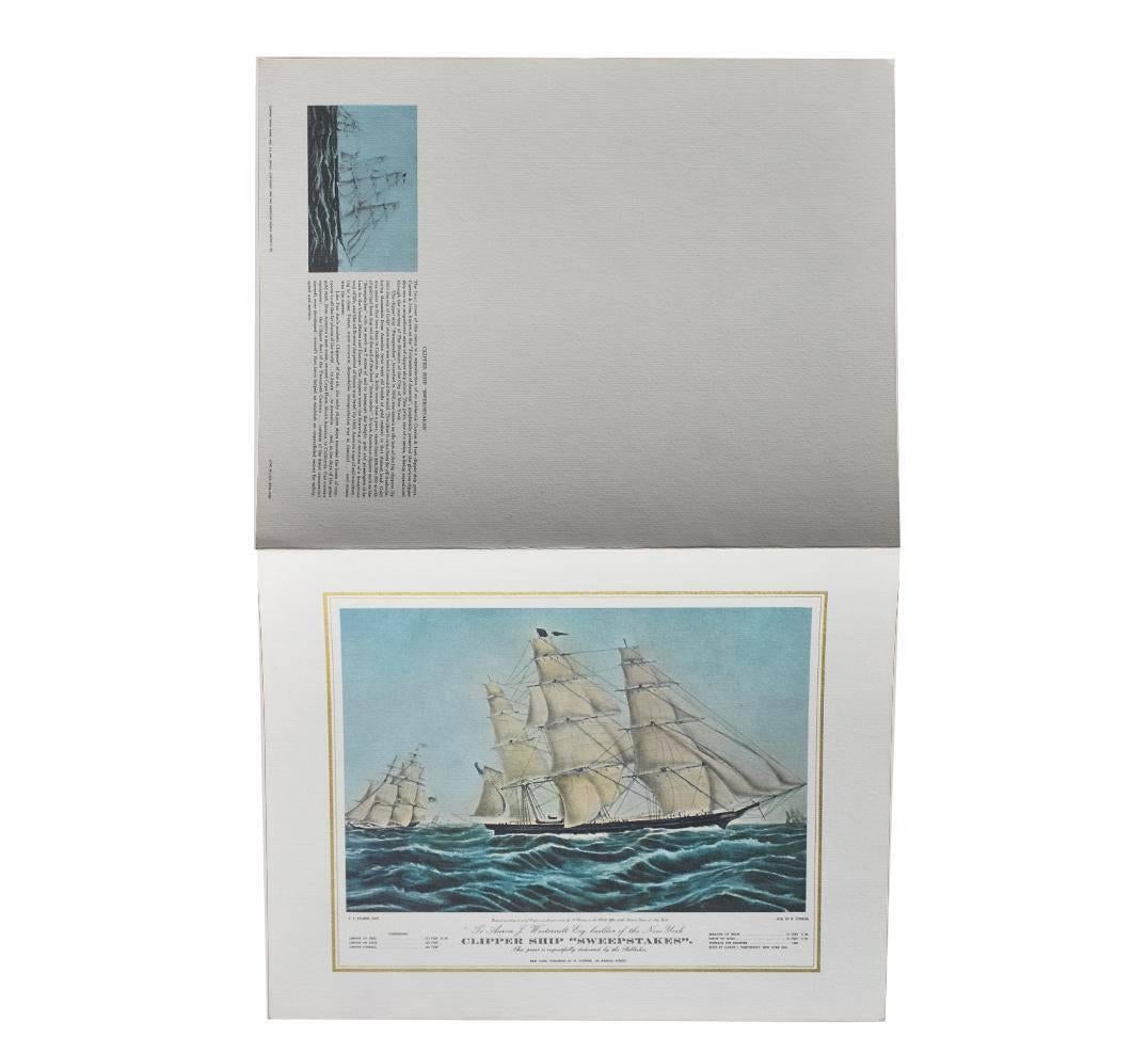 This 1966 nautical portrait is of the clipper ship 