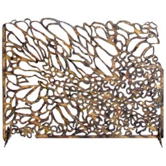 Bespoke Hand-Wrought Iron Reef Fireplace Screen - Custom Order