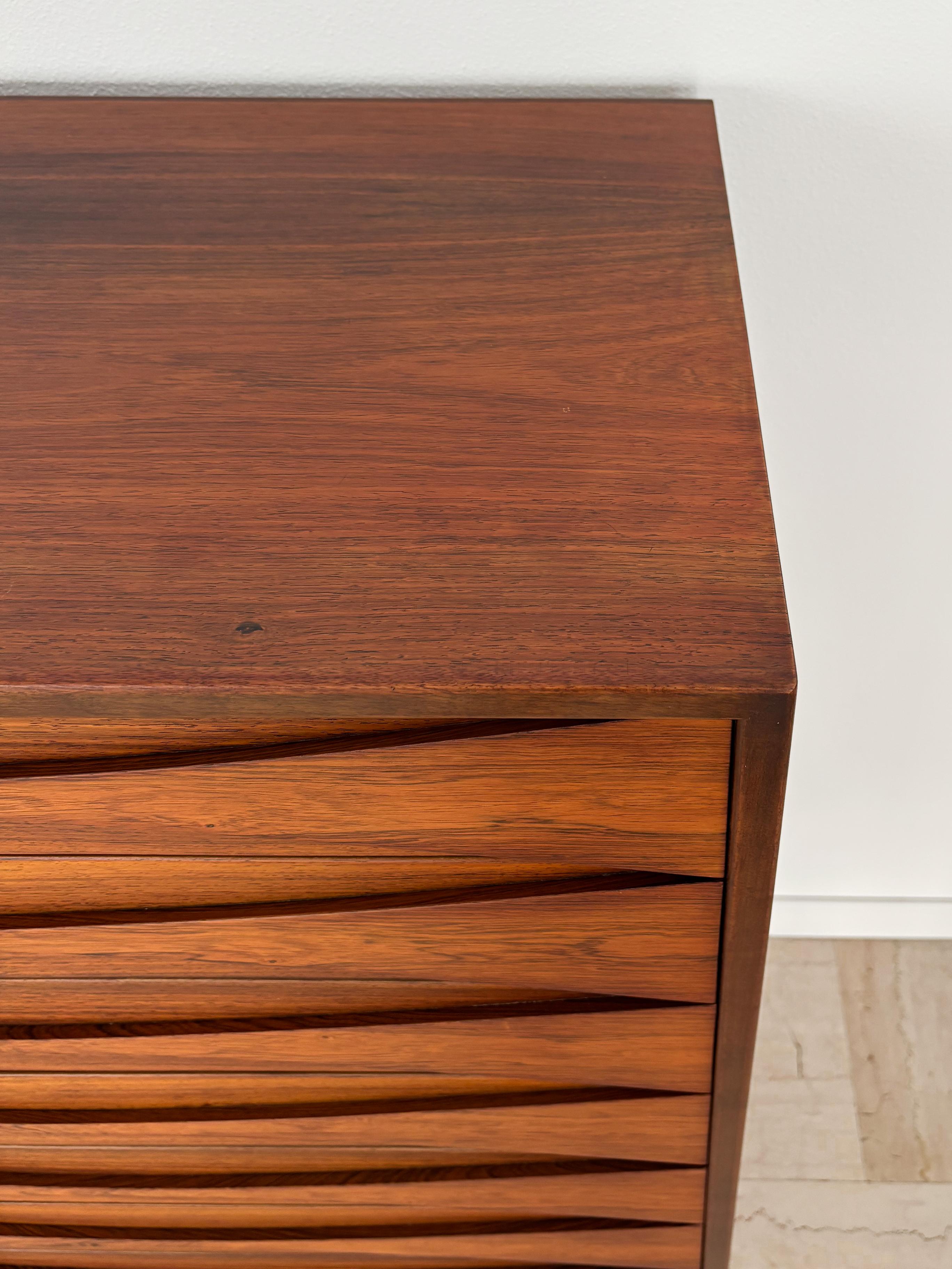 Arne Vodder Scandinavian Midcentury Dark Wood Chest of Drawers, Denmark 1960s For Sale 2
