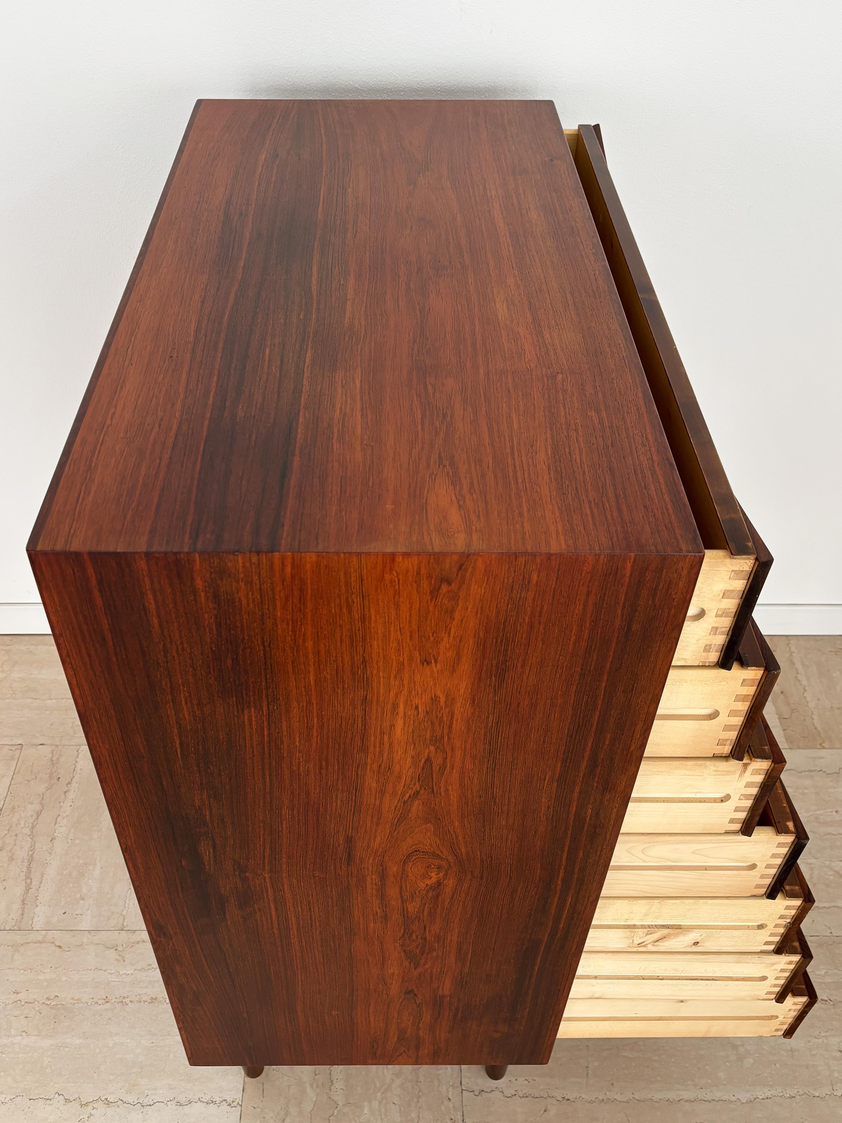 Arne Vodder Scandinavian Midcentury Dark Wood Chest of Drawers, Denmark 1960s For Sale 5