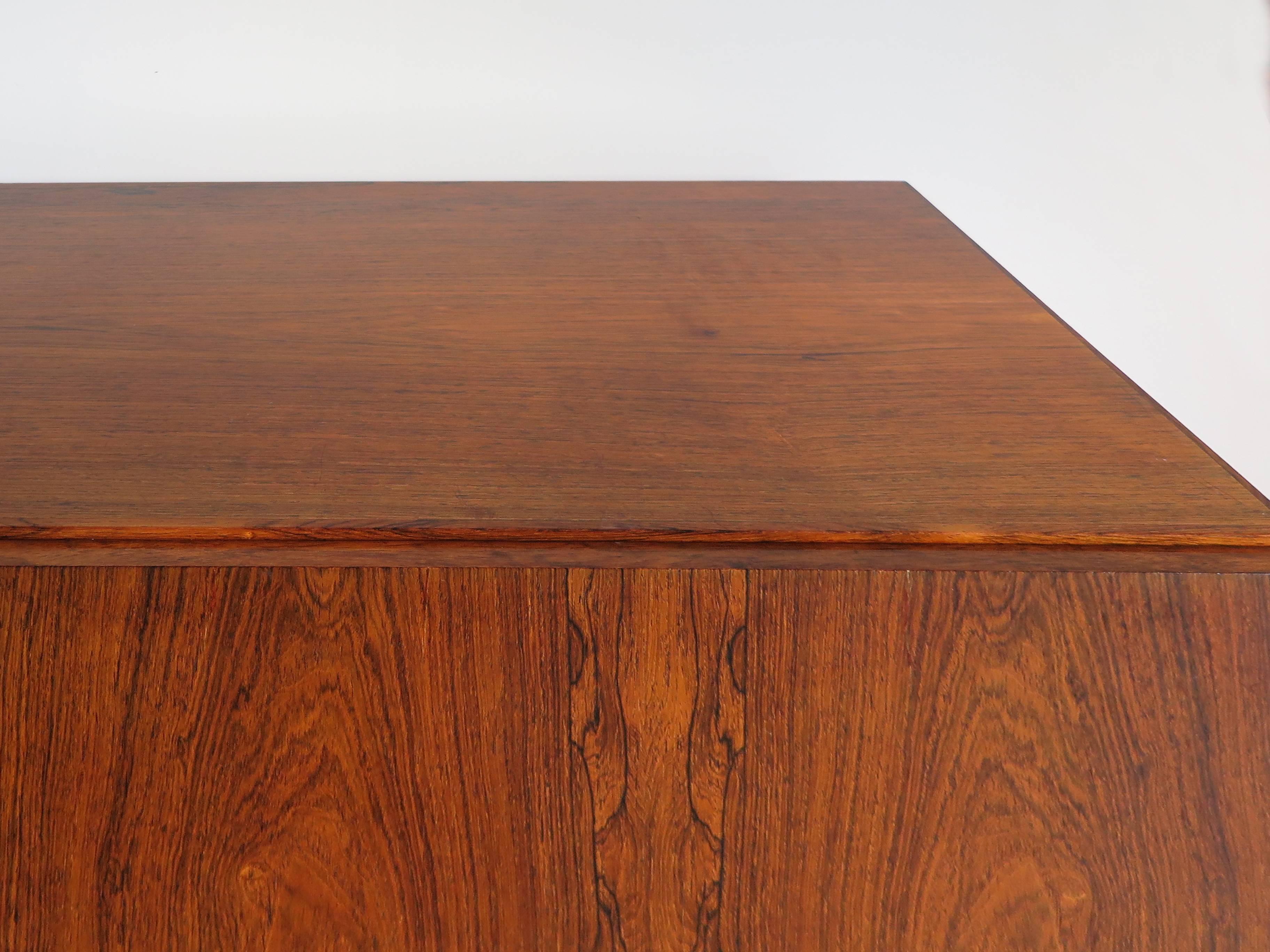 Brass 1960s Arne Vodder Midcentury Scandinavian Rosewood Hight Sideboard