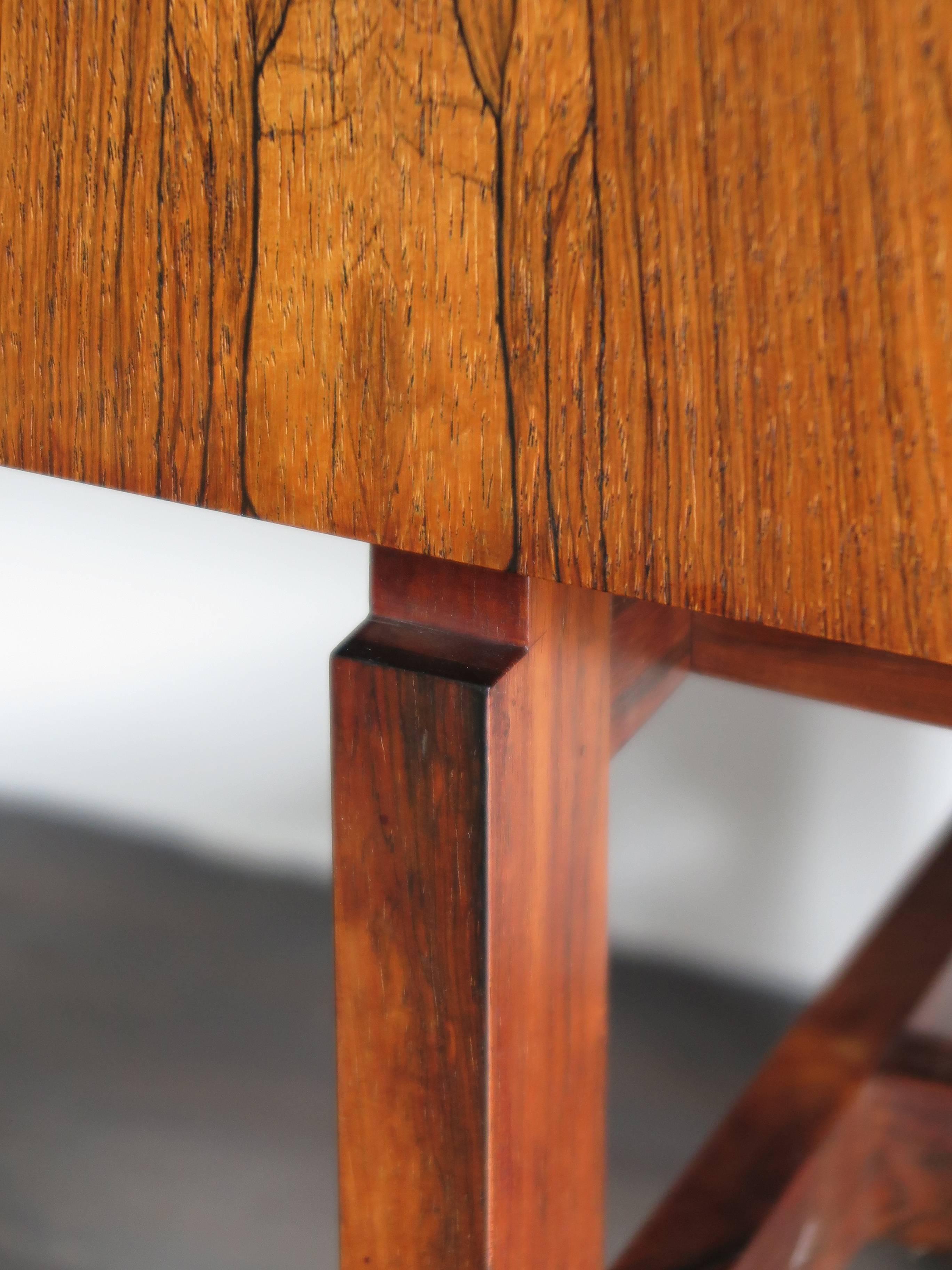 Veneer 1960s Arne Vodder Midcentury Scandinavian Rosewood Hight Sideboard