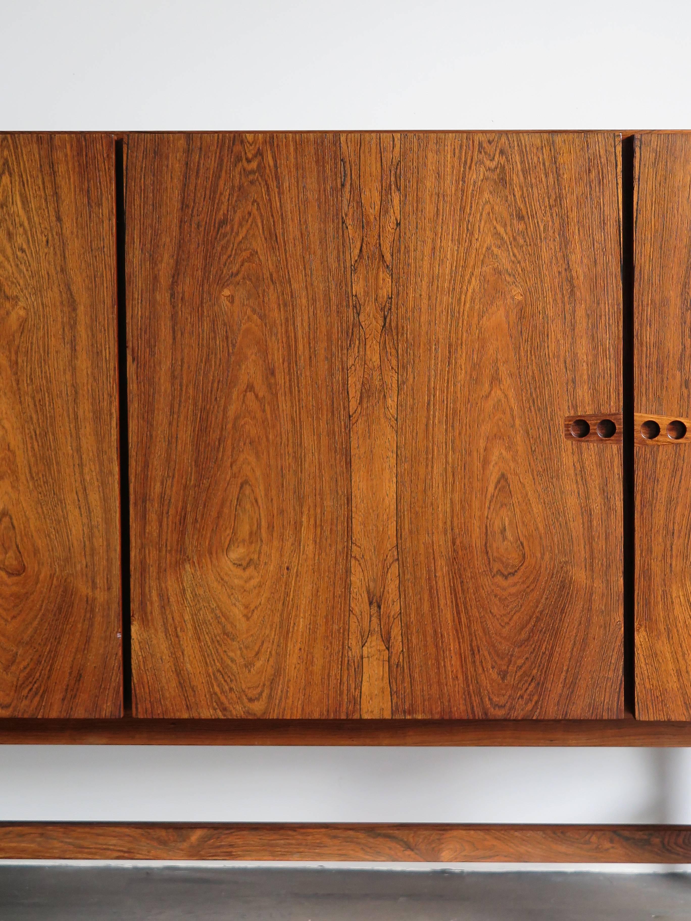 1960s Arne Vodder Midcentury Scandinavian Rosewood Hight Sideboard 2
