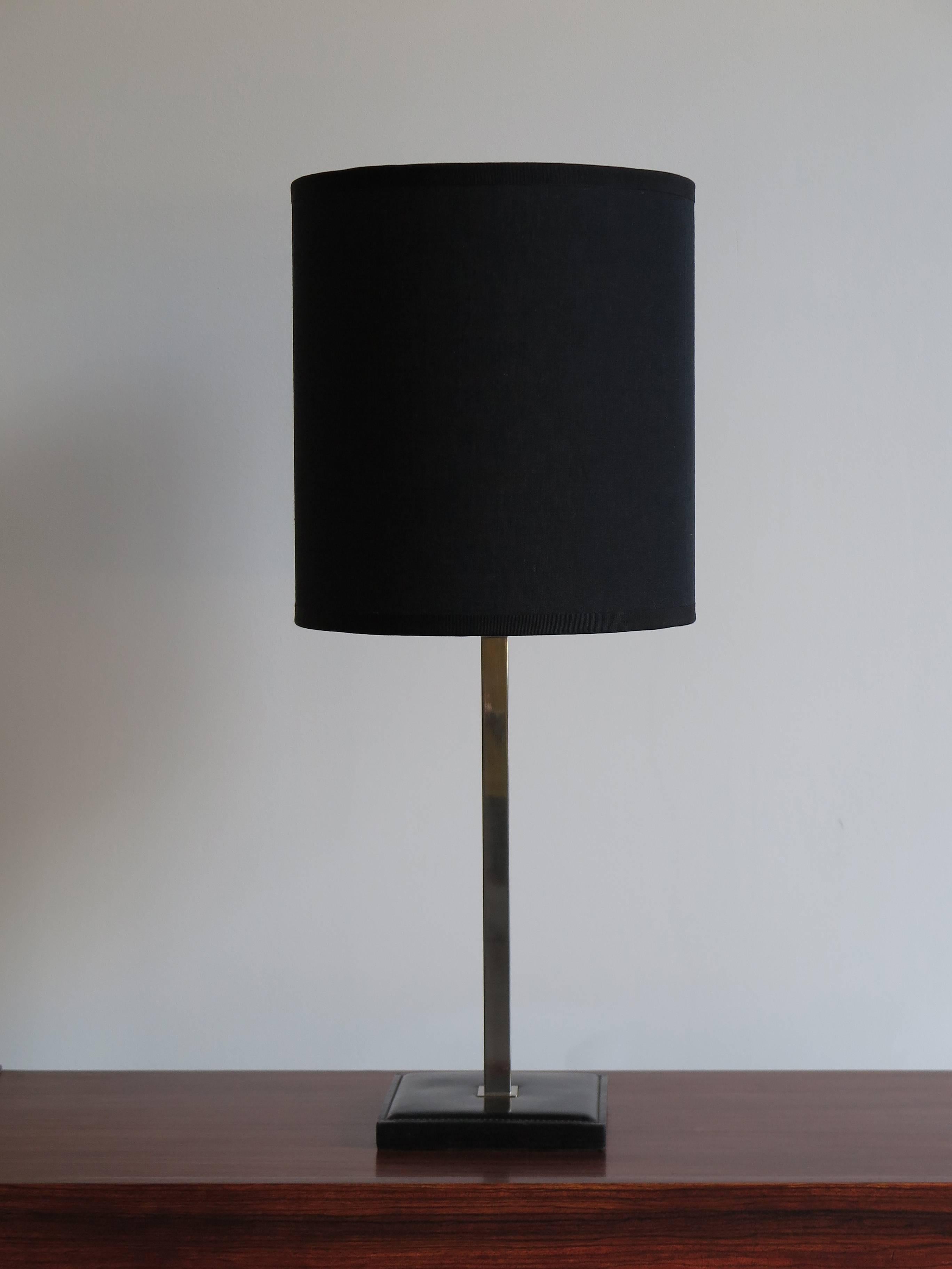 Mid-20th Century 1960s Delvaux Créateur Midcentury Leather Belgium Orientable Table Lamps