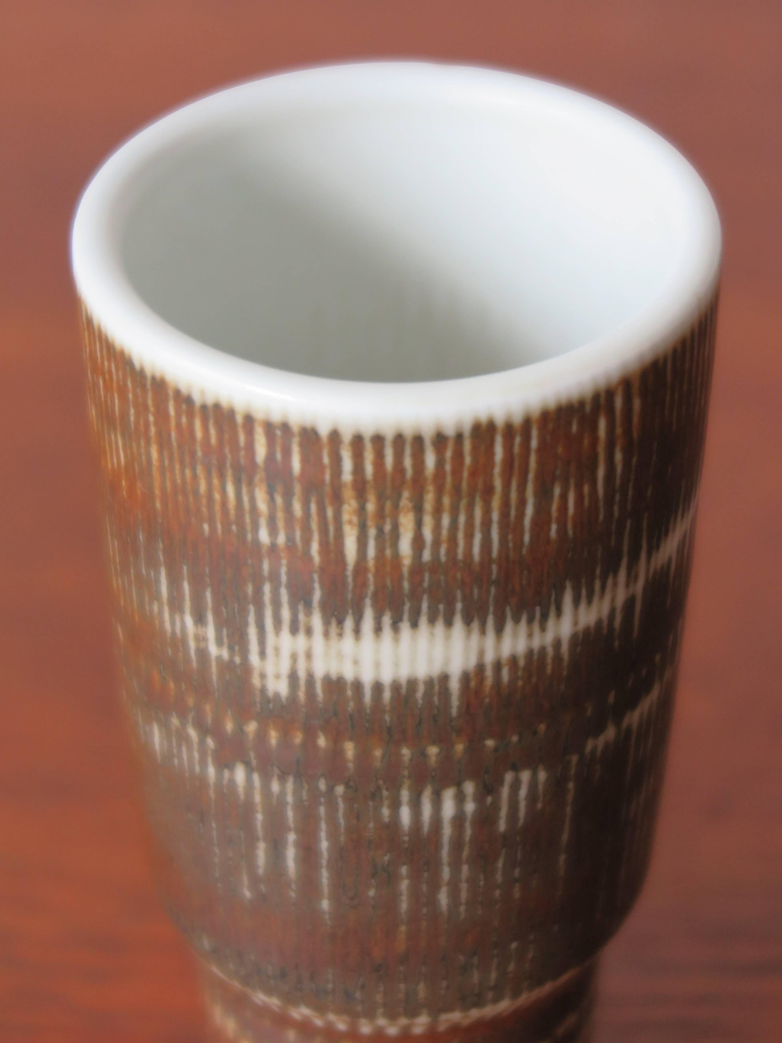 Swedish 1950s Rörstrand Scandinavian Ceramic Vase