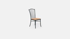 Set of Six Vintage French Metal Chairs