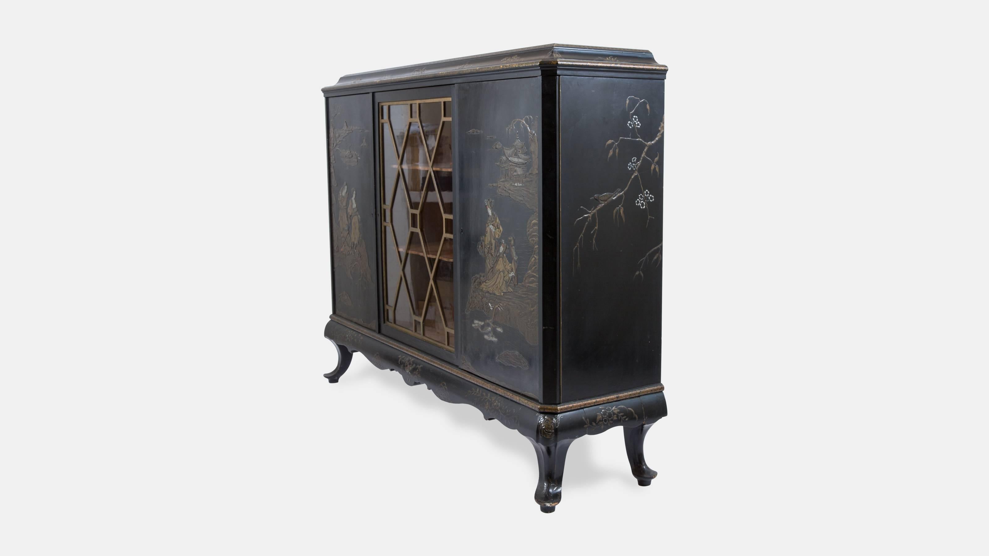 Rare Maison Jansen Chinoiserie Cabinet In Good Condition For Sale In Chilton, GB