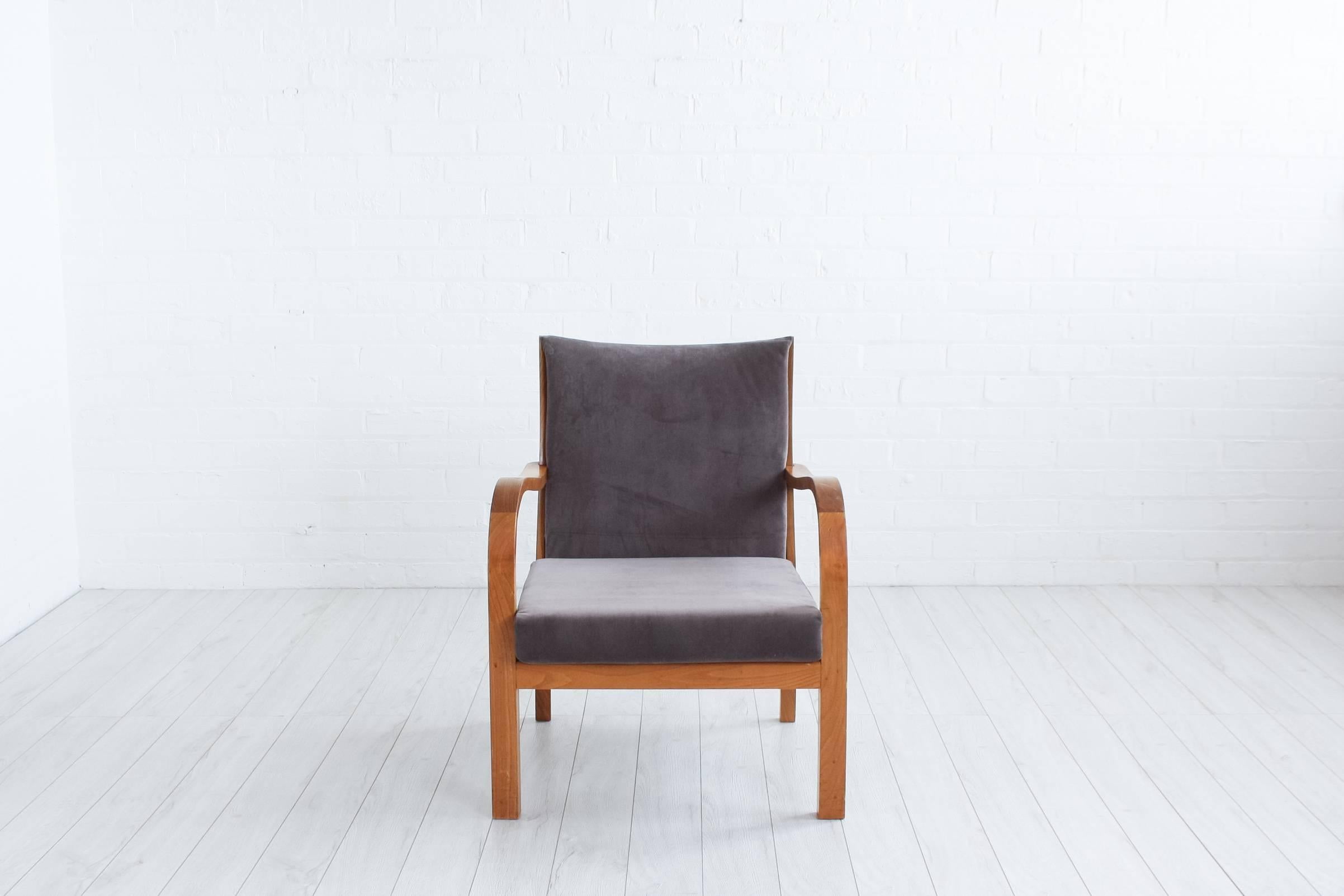 Mid-Century Modern Midcentury Velvet Lounge Chairs For Sale