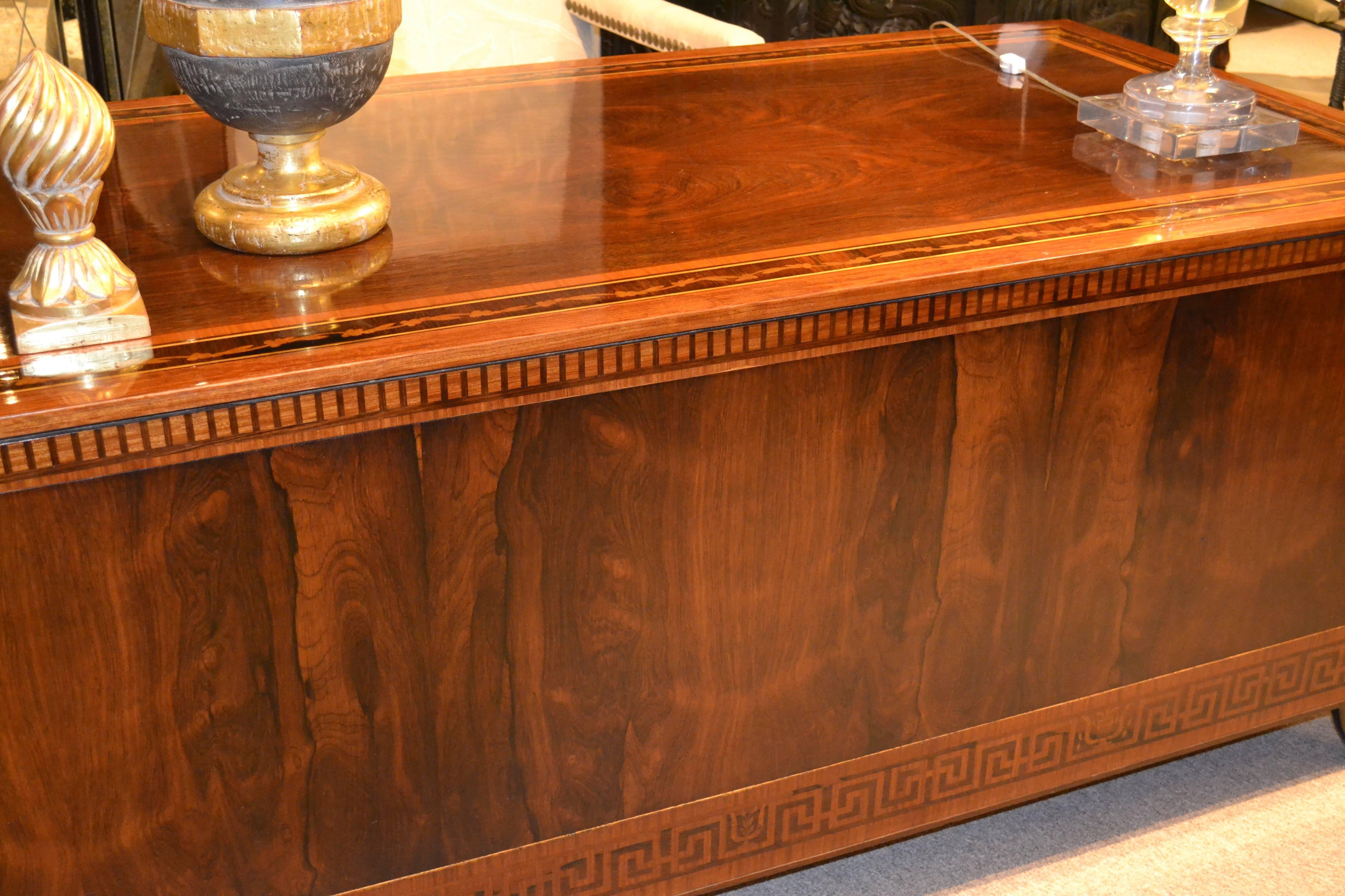 Early 20th Century Carl Malmsten Desk in Rosewood Veneer In Good Condition For Sale In Chicago, IL