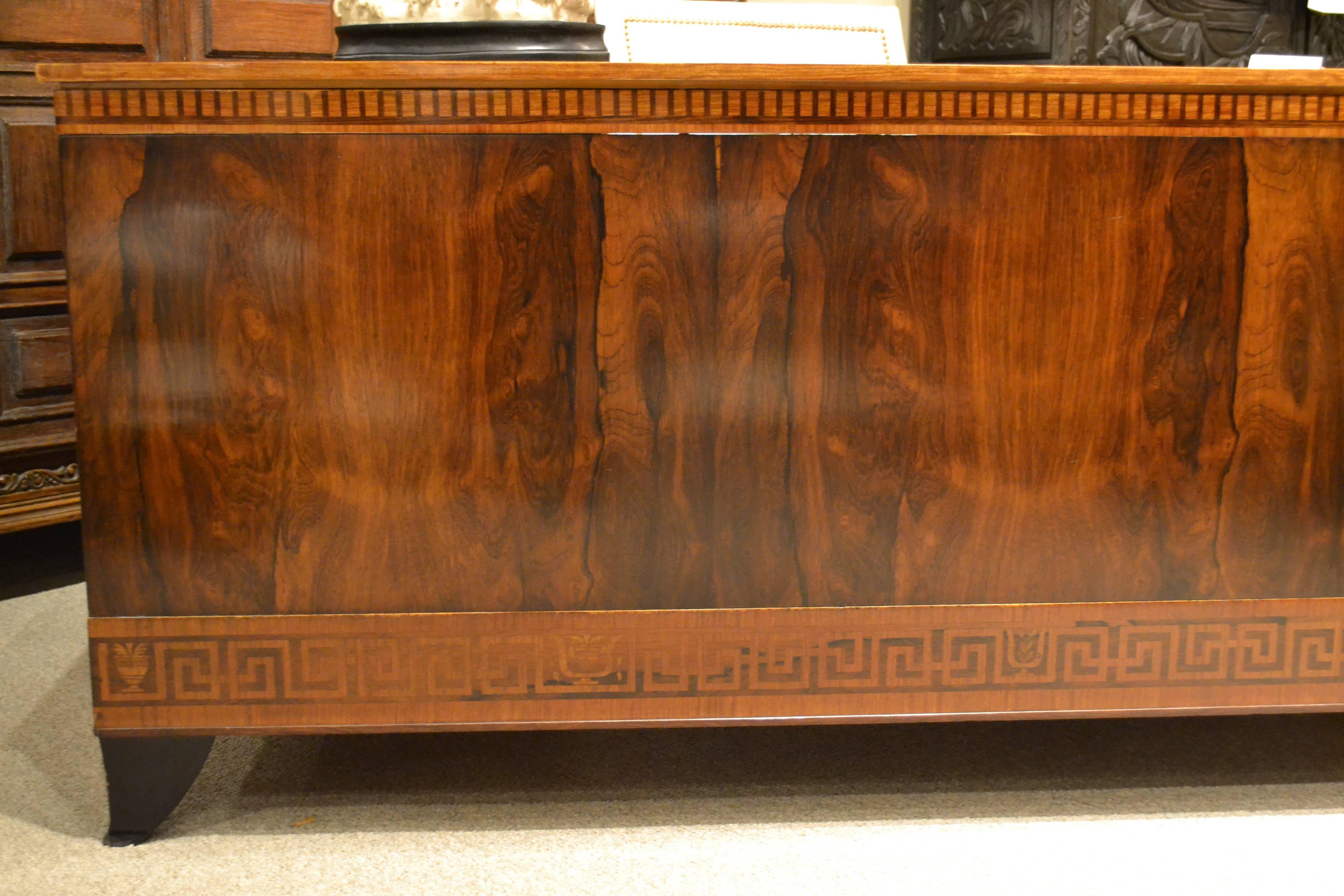 Early 20th Century Carl Malmsten Desk in Rosewood Veneer For Sale 1