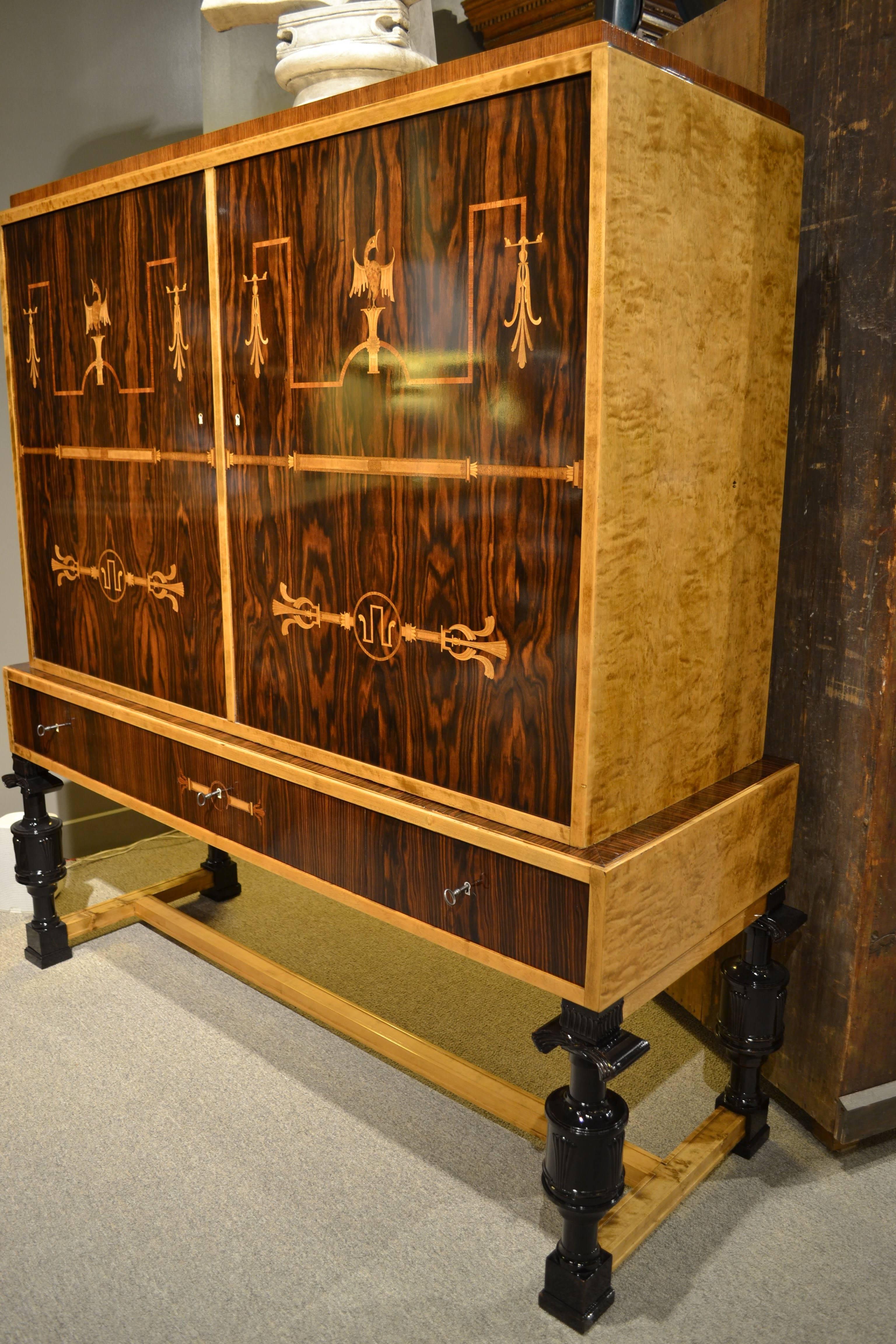 Swedish Carl Malmsten Cabinet on Stand For Sale