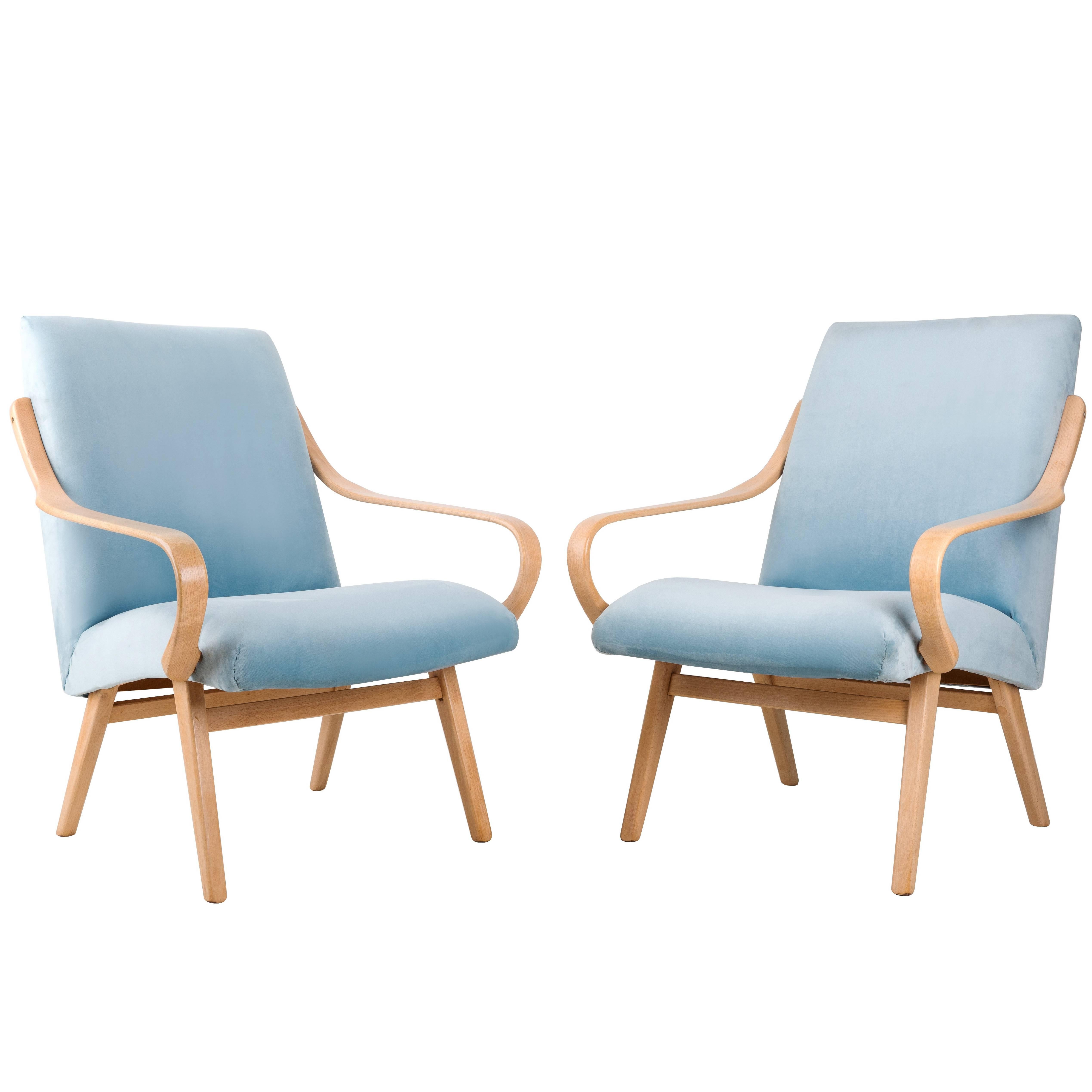 Armchairs Designed by Jaroslav Šmidek for Ton, Czech Republic, 1960s For Sale