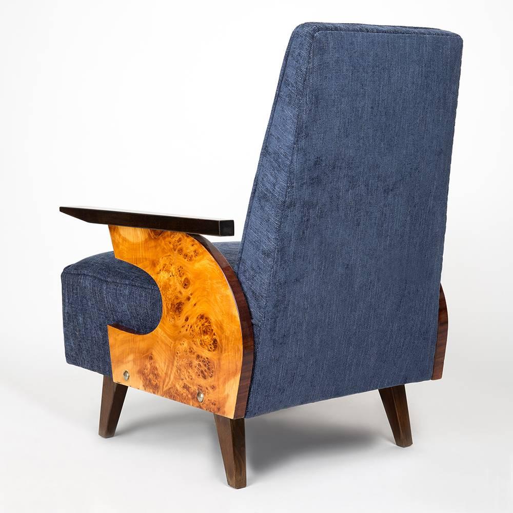 20th Century Navy Blue Armchair, 1960s For Sale 1