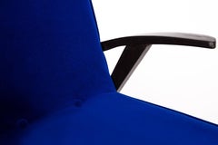 Vintage Ultramarine Blue Armchair, Mieczyslaw Puchala, 1960s