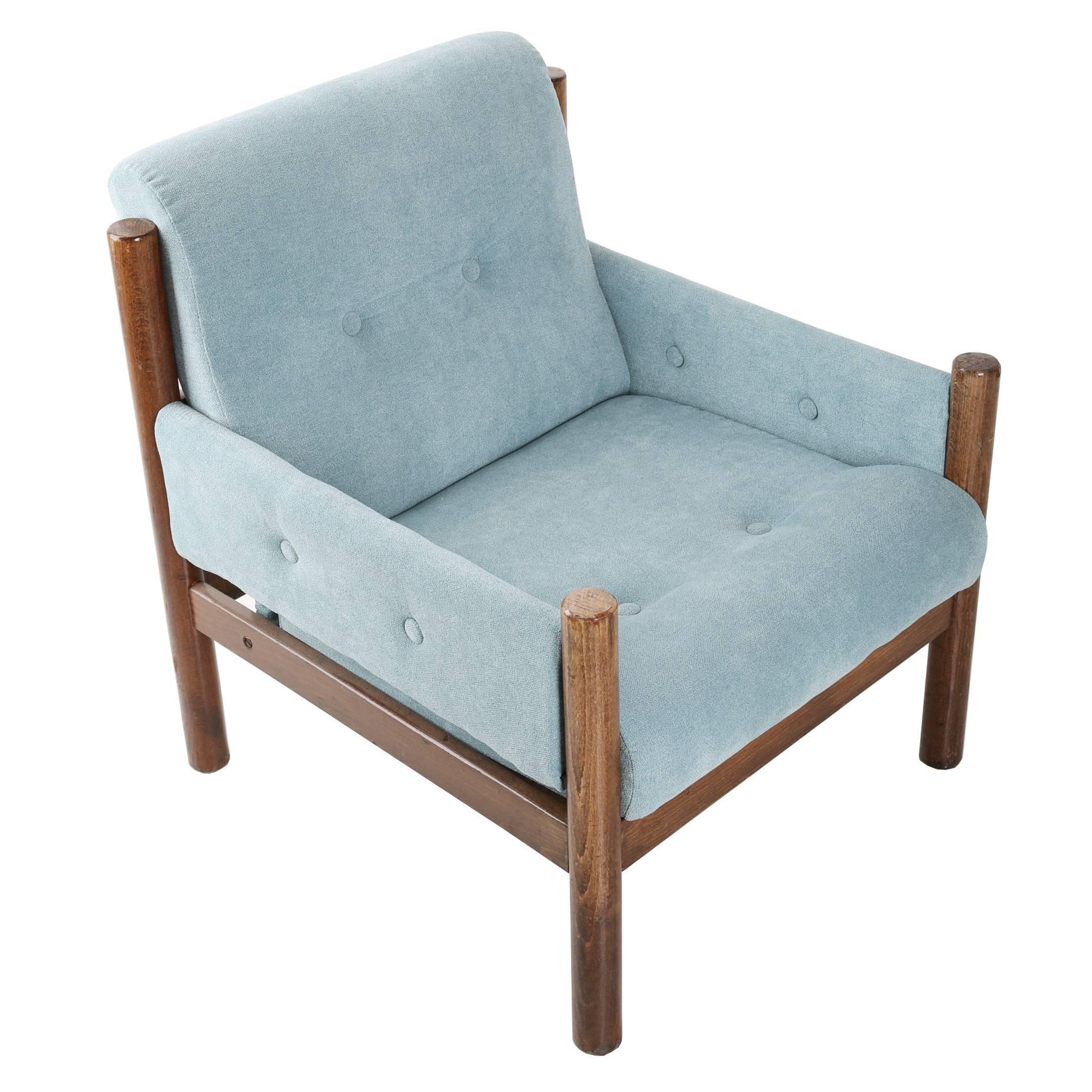 Baby Blue Vintage Armchair, 1960s