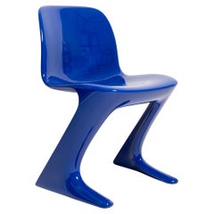 Mid Century Ultramarine Blue Kangaroo Chair, Ernst Moeckl, Germany, 1968