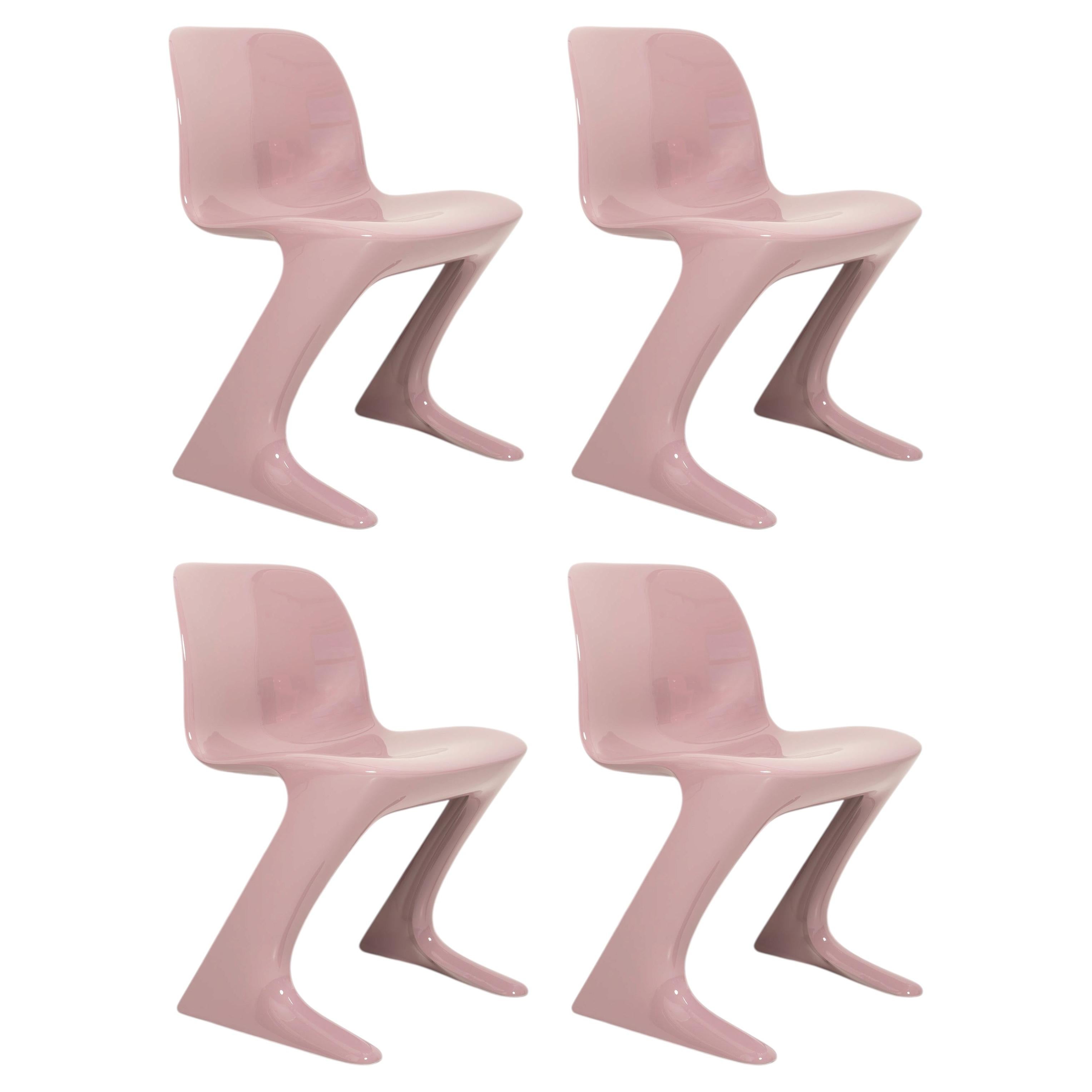 Four Pastel Violet Kangaroo Chairs  Designed by Ernst Moeckl, Germany, 1968 For Sale