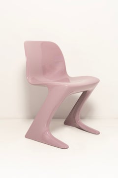Four Pastel Violet Kangaroo Chairs  Designed by Ernst Moeckl, Germany, 1968