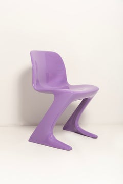Two Blue Lilac Violet Kangaroo Chairs Designed by Ernst Moeckl, Germany, 1968