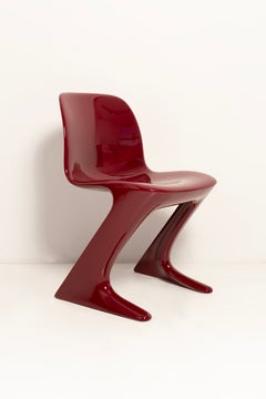 Red Wine Burgundy Kangaroo Chair Designed by Ernst Moeckl, Germany, 1968