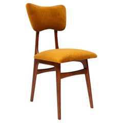 Fauteuil « Butterfly » du milieu du siècle, velours moutarde Rivalet Casamance, Europe, années 1960