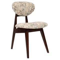 Sedia "Mushroom" con motivi floreali blu in stile Mid-Century, di J. Kedziorek, Europa, anni '60