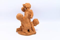 Edme Samson, Pair of Terracotta Sculptures of Playing Putti