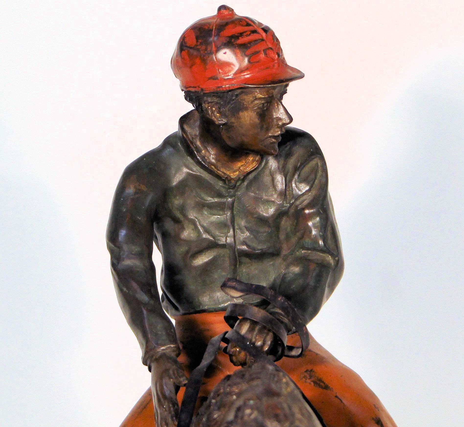 Late 20th Century Le Grand Jockey, a Bronze Statue after a Work by Isidore Jules Bonheur For Sale