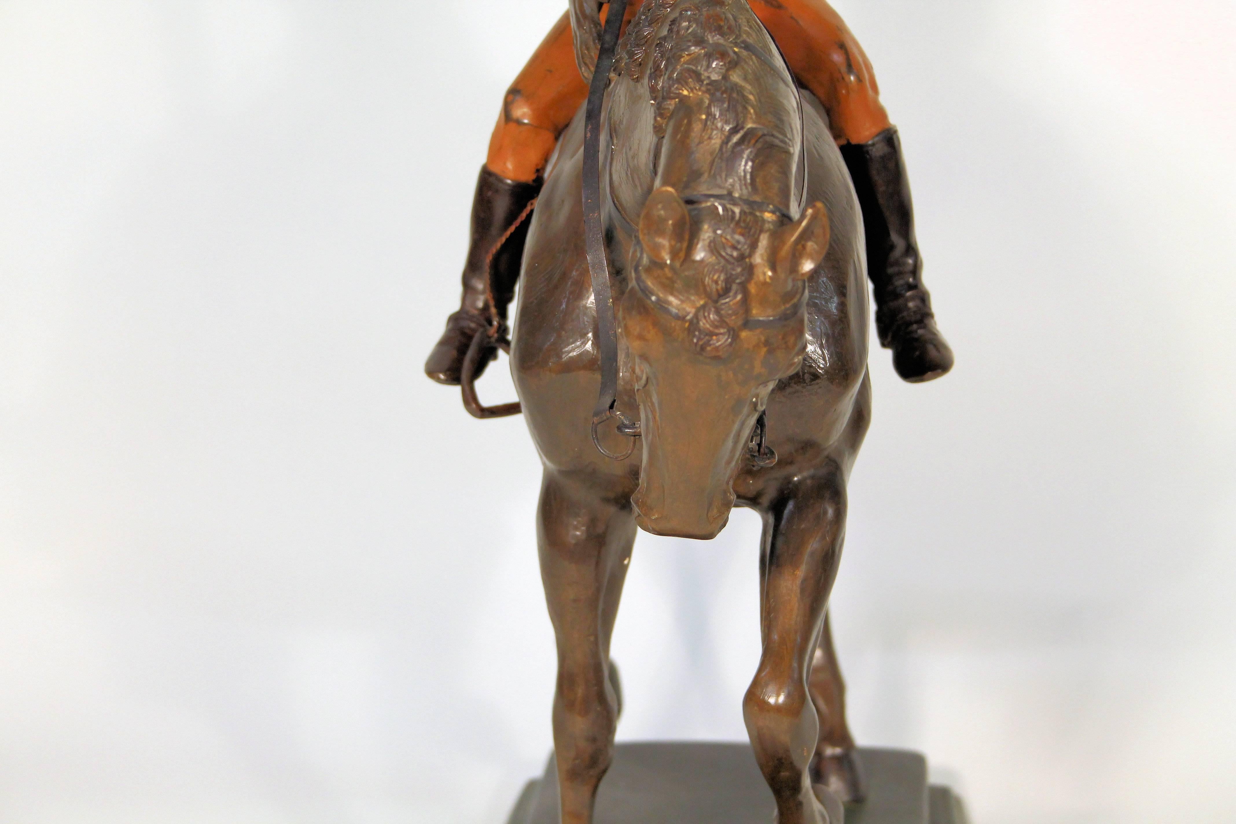 Le Grand Jockey, a Bronze Statue after a Work by Isidore Jules Bonheur For Sale 1