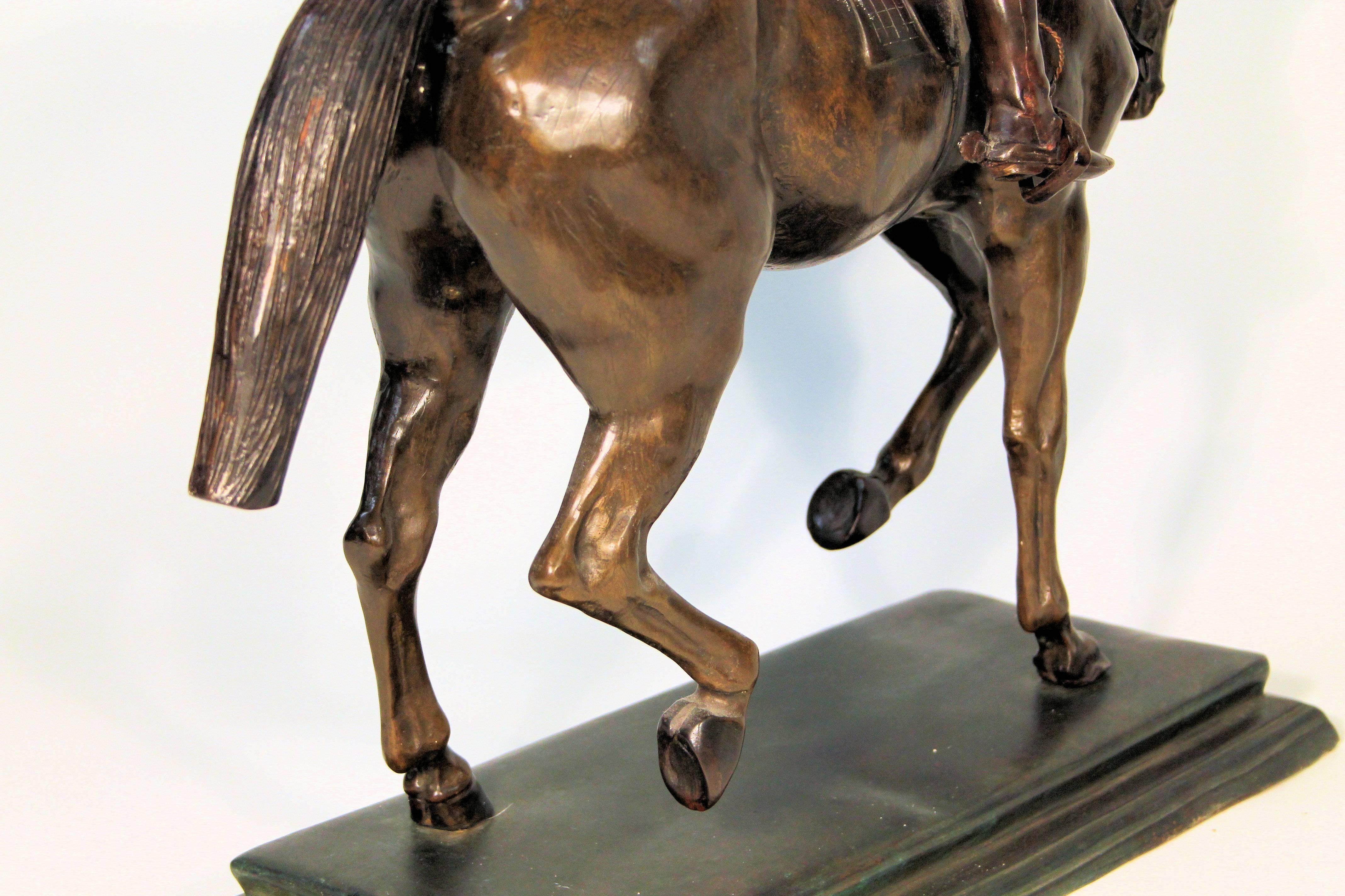 Le Grand Jockey, a Bronze Statue after a Work by Isidore Jules Bonheur For Sale 5