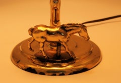 Brass Horse Lamp, 1950