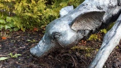 Set of Bronze Deer Sculptures with Beautiful Patina