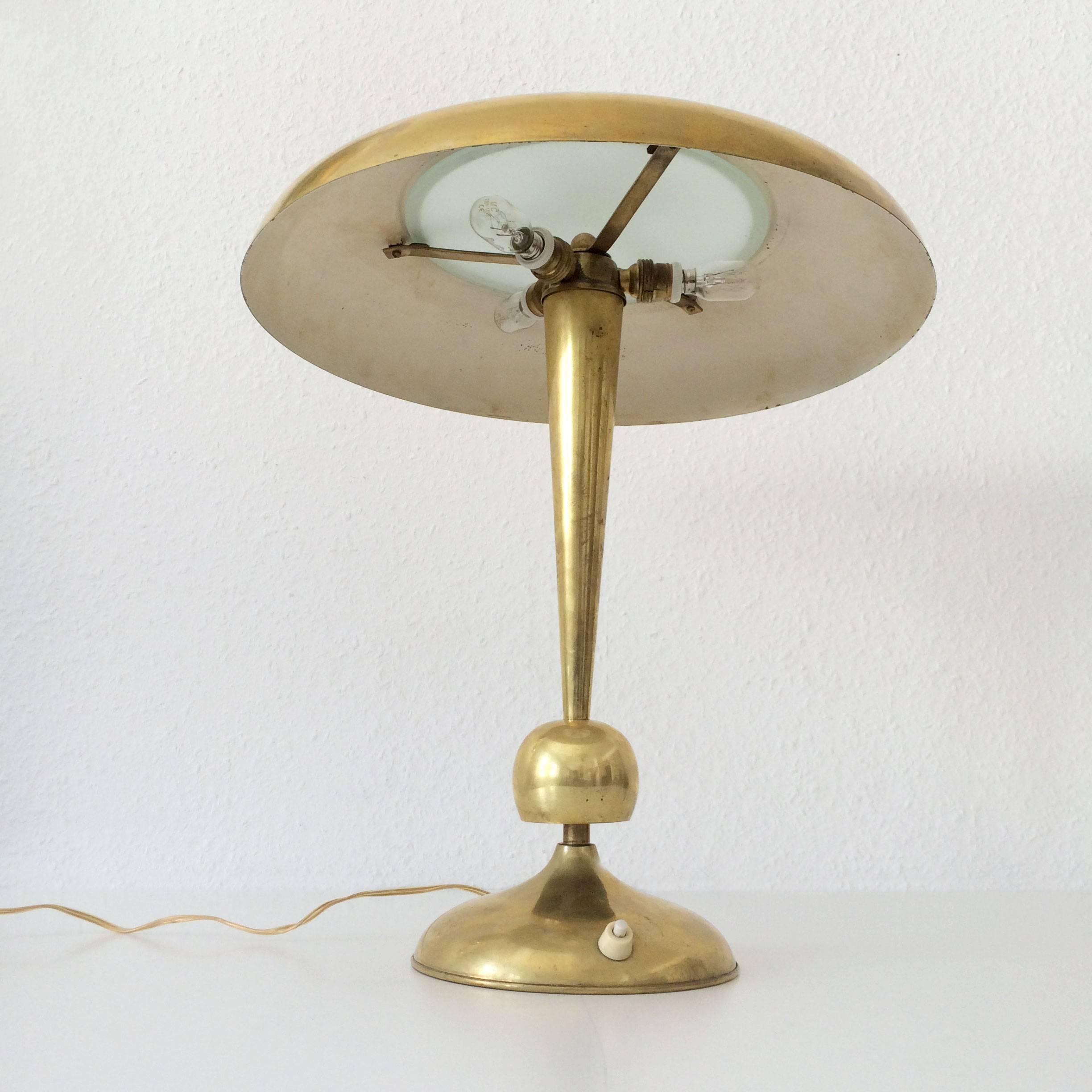 Brass Table Lamp by Oscar Torlasco for Lumi, Italy, 1950s