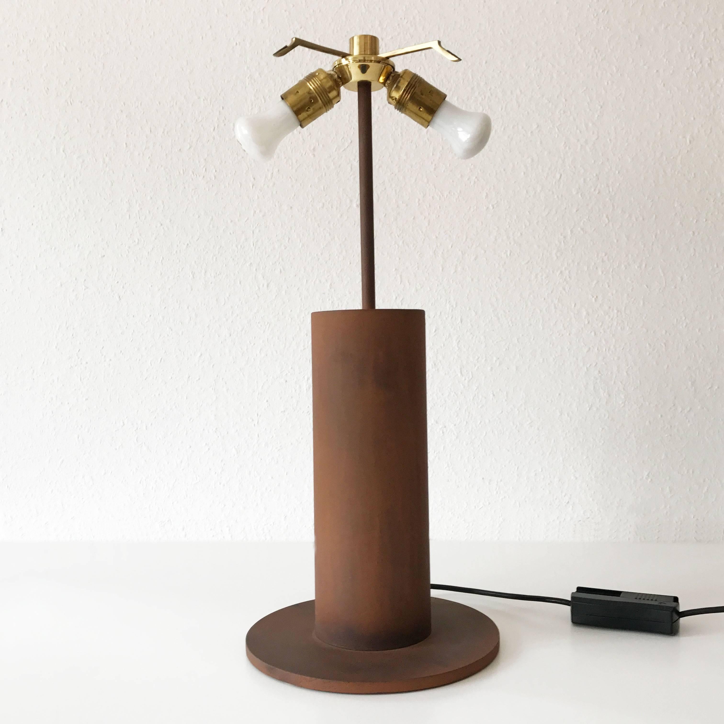Brass Large Mid Century Modern Table Lamp by Peter Prelller for Tecta Germany 1980s For Sale