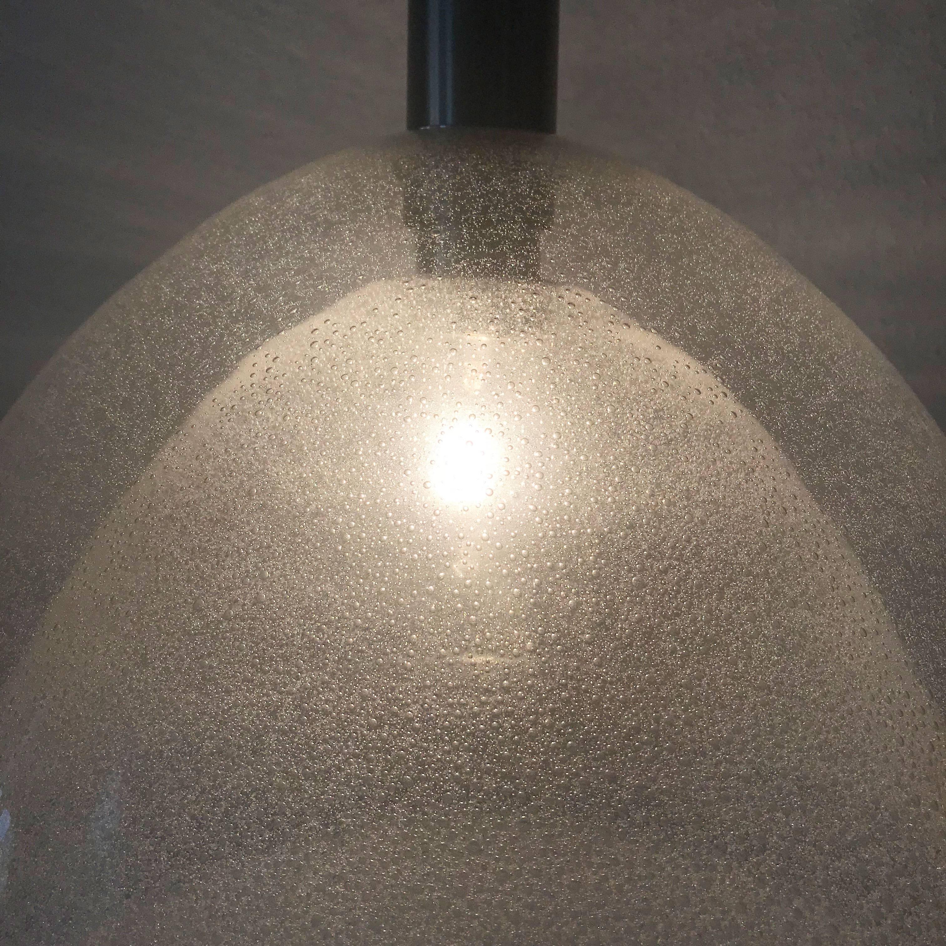 Large Two-Layer Murano Glass Pendant Lamp by Carlo Nason for Mazzega, 1960s For Sale 1