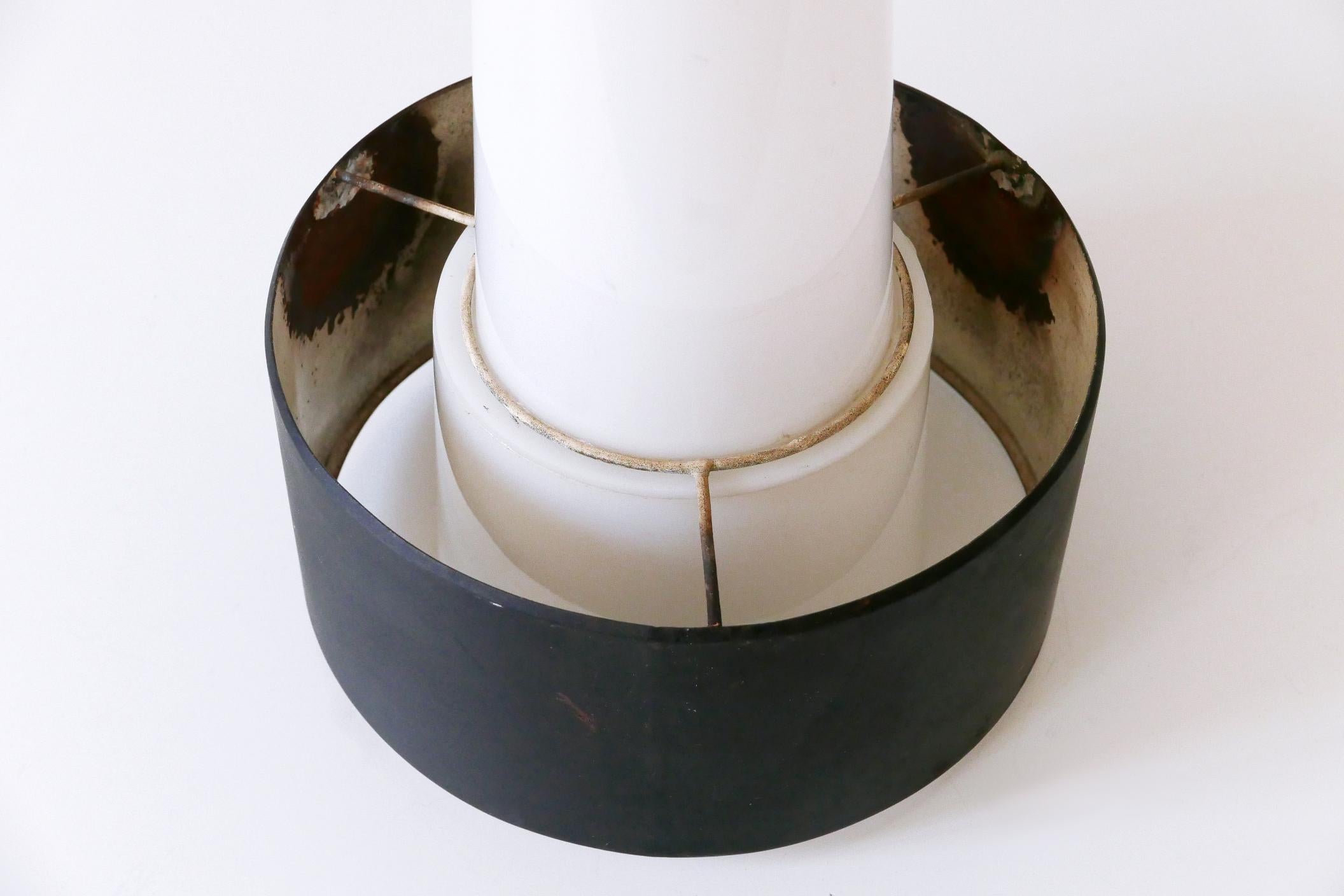 XL Lampada a sospensione in lucite e metallo della metà del secolo scorso o lampada a sospensione Germania 1960 in vendita 9