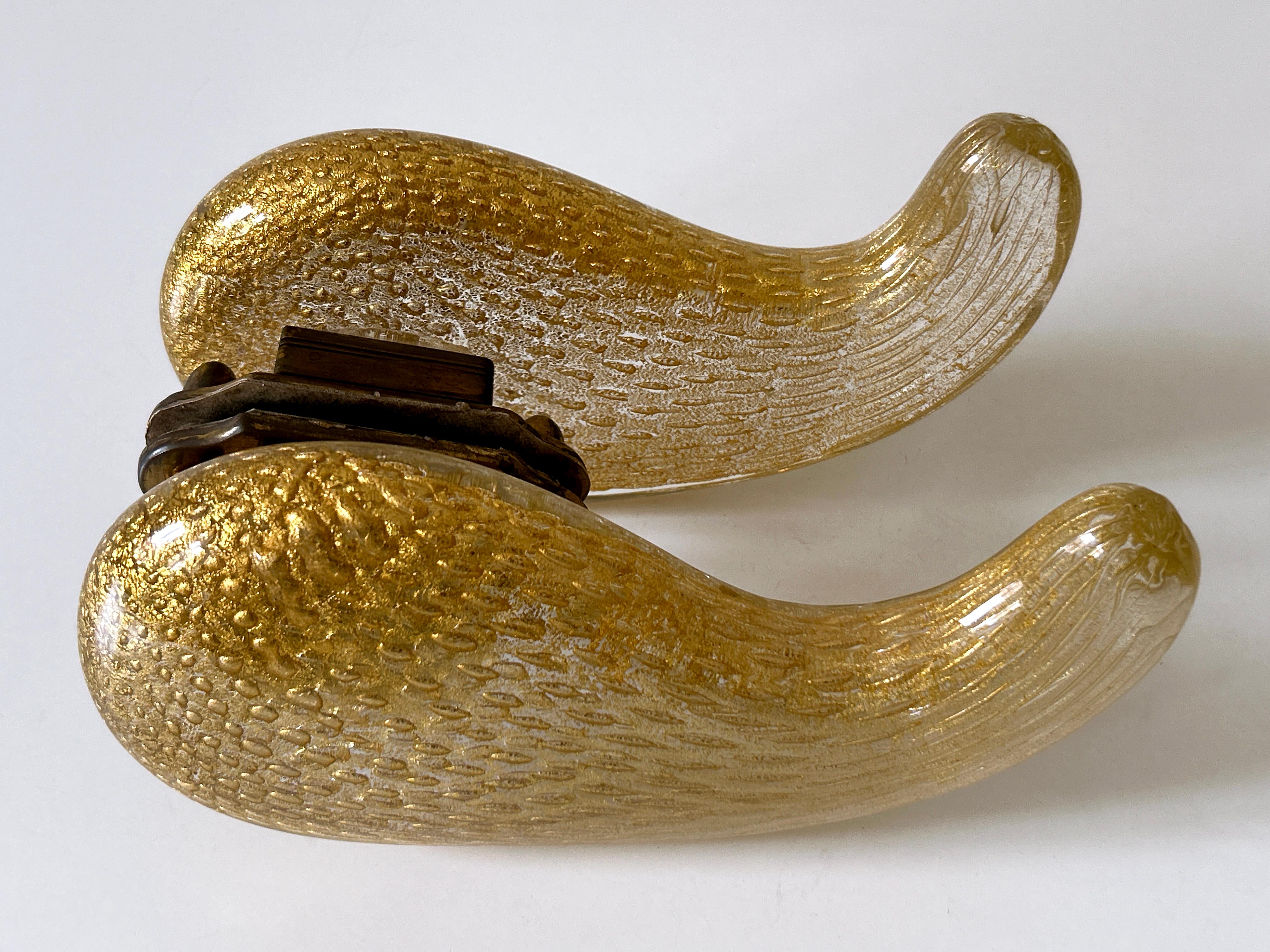 Exceptional Mid-Century Murano Glass Push & Pull Door Handles by Seguso 1950s For Sale 6